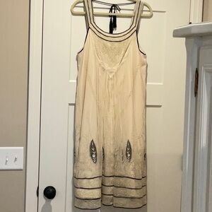 Sundance Cream Tan Halter Sundress